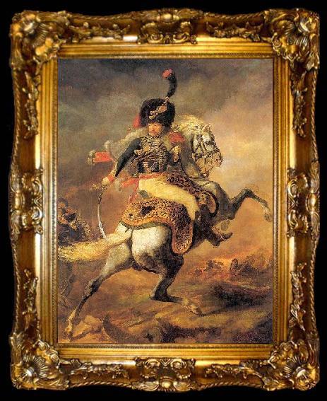 framed  Theodore Gericault The Charging Chasseur,, ta009-2
